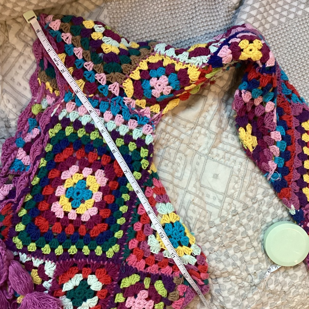 SPELL and the Gypsy Carnaby Colorful Crochet Crop Top M/L - Picture 3 of 16